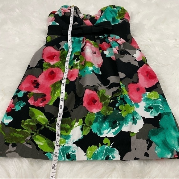 Speechless Abstract Floral Print Strapless Dress, Size 5 - Picture 4 of 10